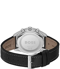 Hugo Boss Men's Skytraveller Chronograph Leather Strap Watch