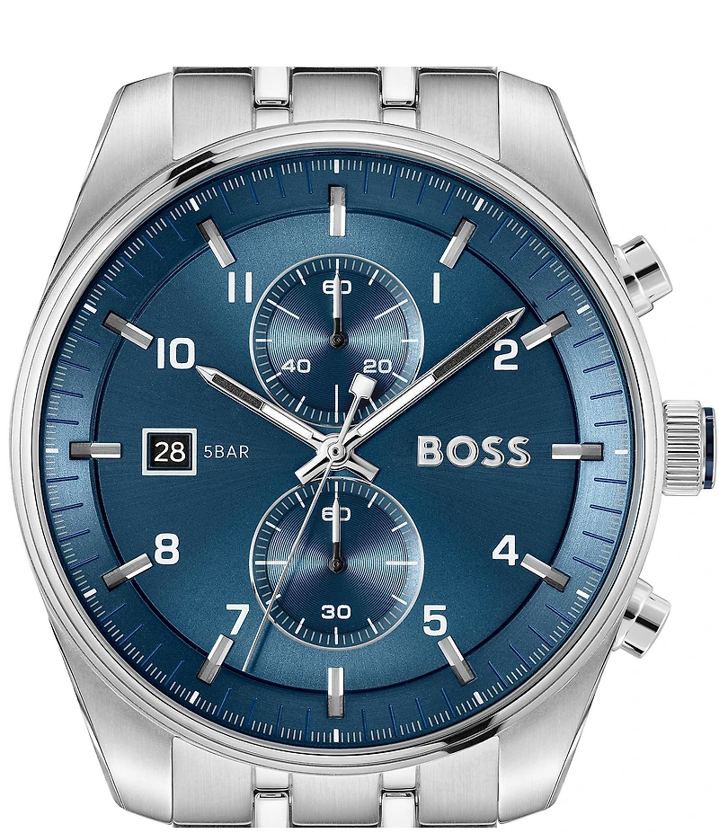 Hugo Boss Men's Skytraveller Quartz Chronograph Stainless Steel Bracelet Watch