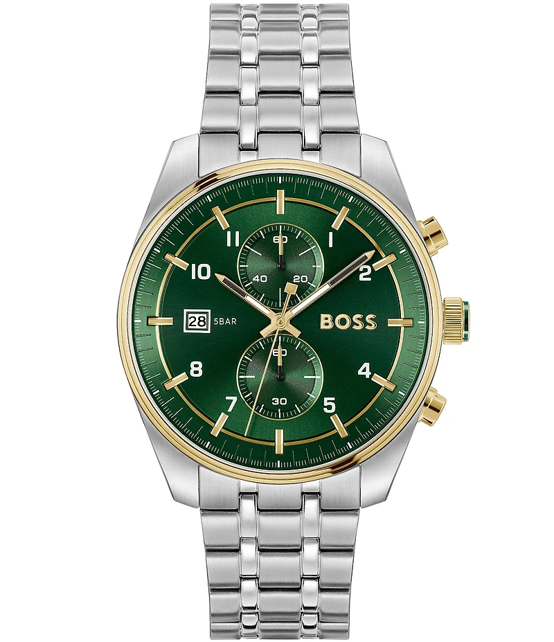 Hugo Boss Men's Skytraveller Quartz Chronograph Stainless Steel Bracelet Watch