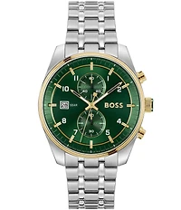 Hugo Boss Men's Skytraveller Quartz Chronograph Stainless Steel Bracelet Watch