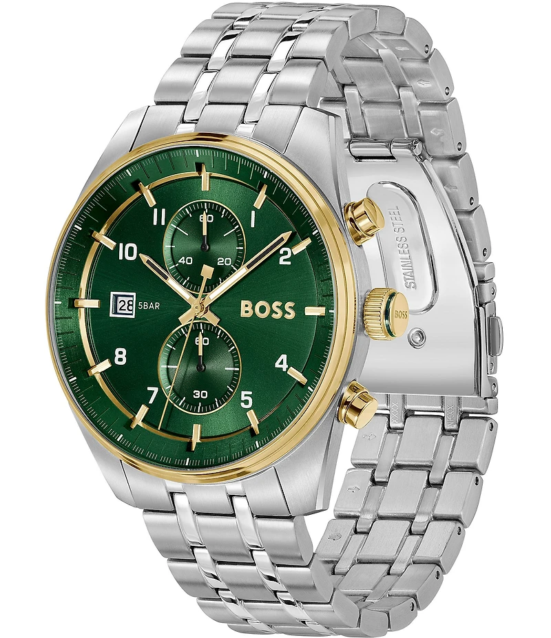 Hugo Boss Men's Skytraveller Quartz Chronograph Stainless Steel Bracelet Watch