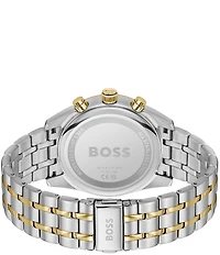 Hugo Boss Men's Skytraveller Quartz Chronograph Two Tone Stainless Steel Bracelet Watch
