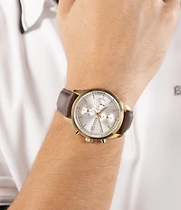 Hugo Boss Men's Stratus Quartz Chronograph Brown Leather Strap Watch