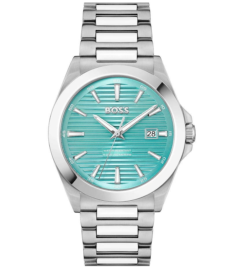 Hugo Boss Men's Strike Quartz Mechanical Automatic Stainless Steel Bracelet Watch