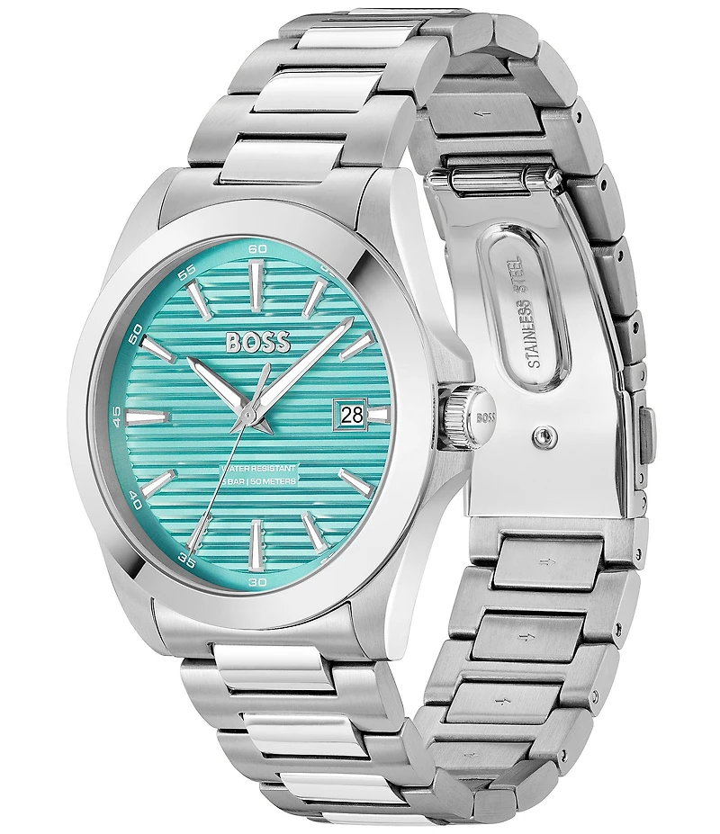 Hugo Boss Men's Strike Quartz Mechanical Automatic Stainless Steel Bracelet Watch