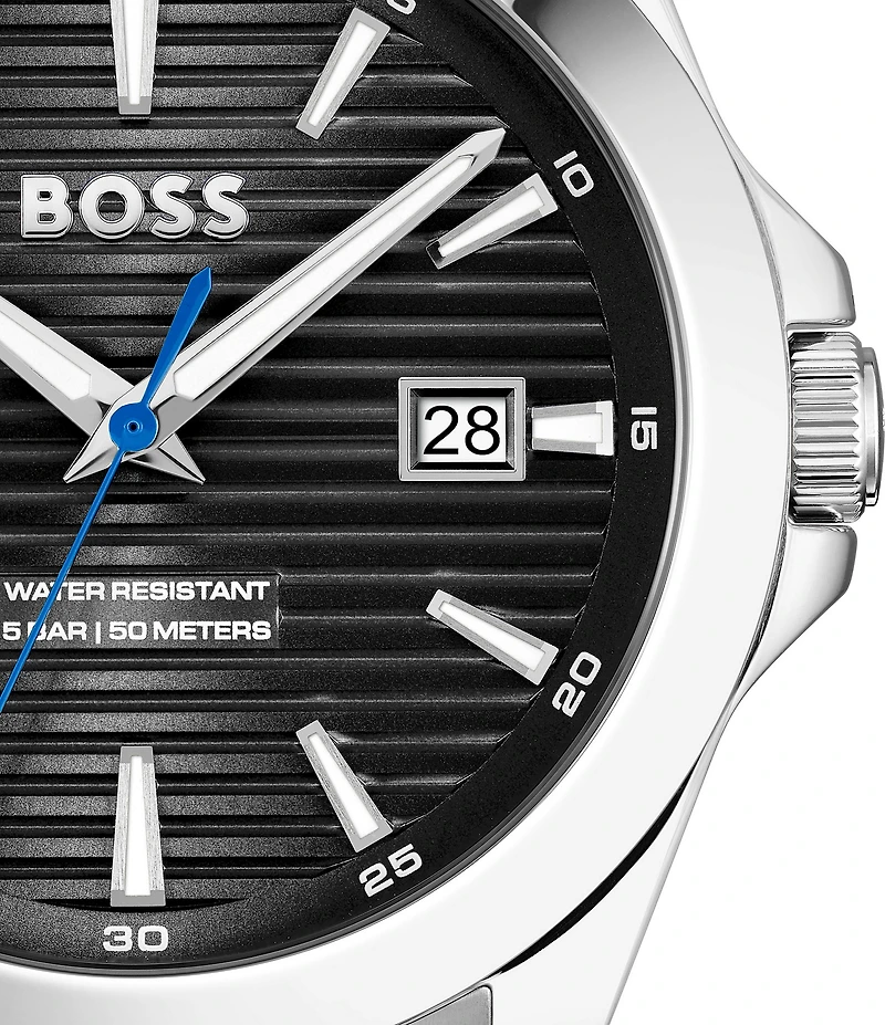 Hugo Boss Men's Strike Quartz Mechanical Automatic Stainless Steel Bracelet Watch
