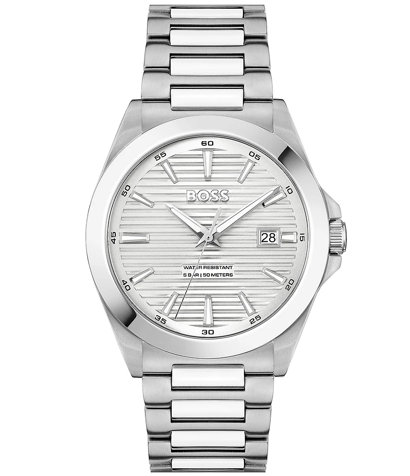 Hugo Boss Men's Strike Quartz Mechanical Automatic Stainless Steel Bracelet Watch