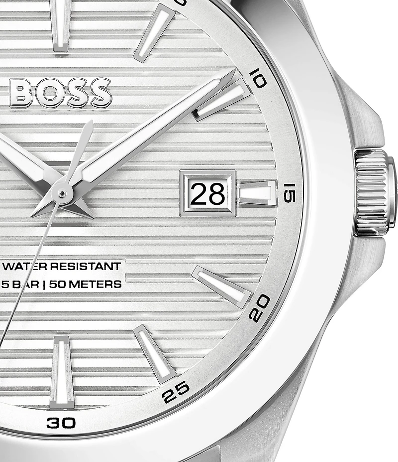 Hugo Boss Men's Strike Quartz Mechanical Automatic Stainless Steel Bracelet Watch