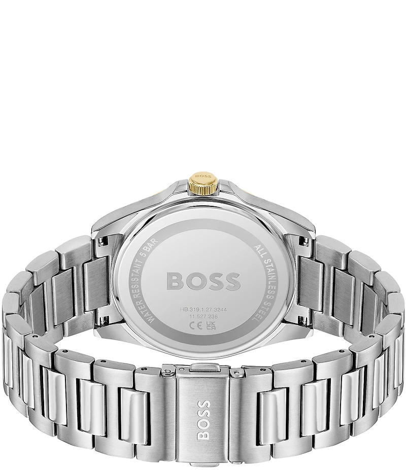 Hugo Boss Men's Strike Quartz Mechanical Automatic Green Dial Stainless Steel Bracelet Watch
