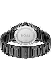 Hugo Boss Men's Strike Quartz Chronograph Grey Tone Stainless Steel Bracelet Watch