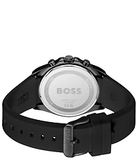 Hugo Boss Men's Strike Quartz Chronograph Logo Silicone Strap Watch