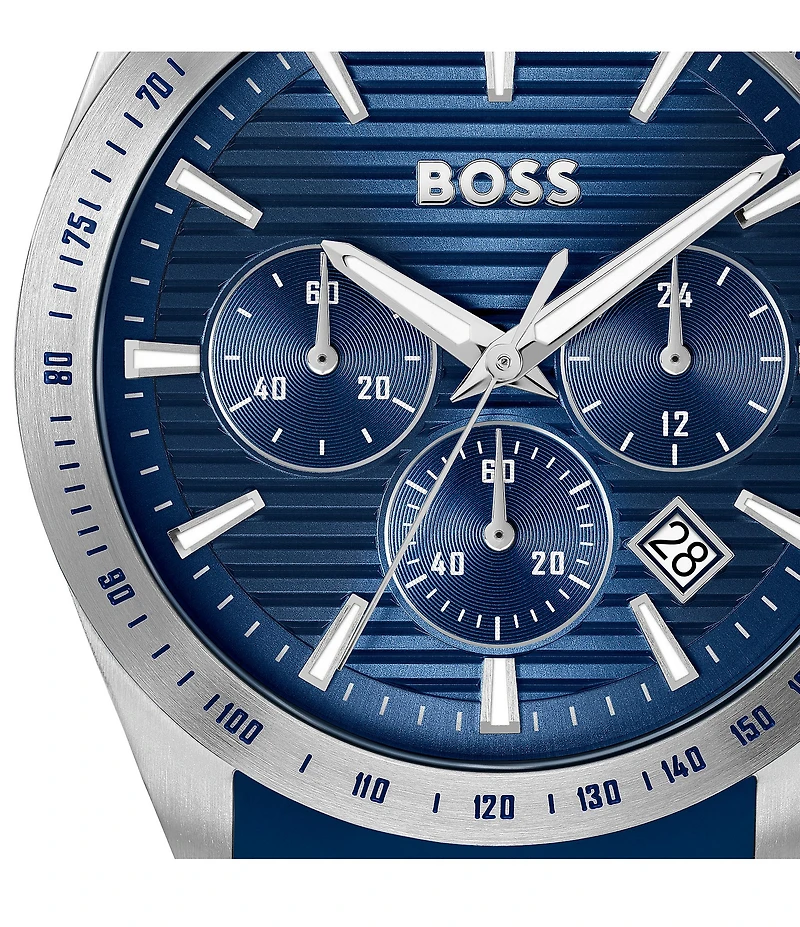 Hugo Boss Men's Strike Quartz Chronograph Silicone Strap Watch