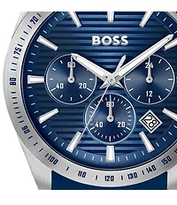 Hugo Boss Men's Strike Quartz Chronograph Silicone Strap Watch