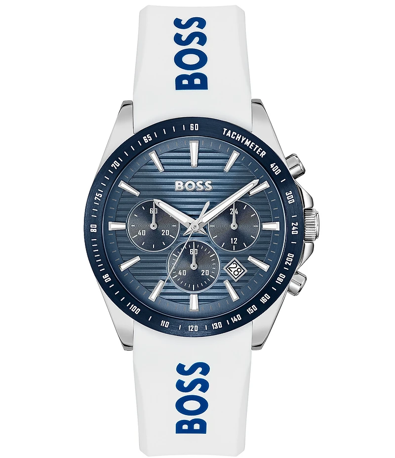 Hugo Boss Men's Strike Quartz Chronograph Silicone Strap Watch