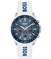 Hugo Boss Men's Strike Quartz Chronograph Silicone Strap Watch