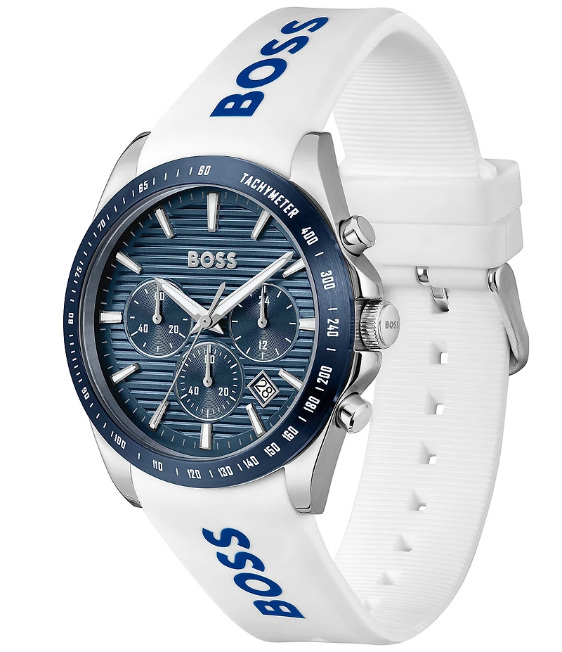 Hugo Boss Men's Strike Quartz Chronograph Silicone Strap Watch