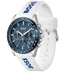 Hugo Boss Men's Strike Quartz Chronograph Silicone Strap Watch