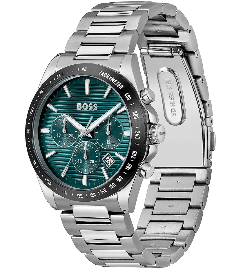 Hugo Boss Men's Strike Quartz Chronograph Stainless Steel Bracelet Watch