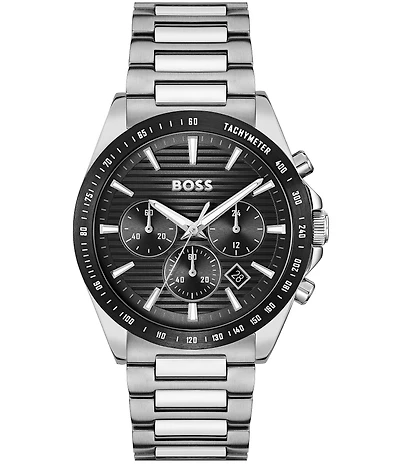 Hugo Boss Men's Strike Quartz Chronograph Stainless Steel Bracelet Watch