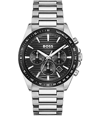 Hugo Boss Men's Strike Quartz Chronograph Stainless Steel Bracelet Watch