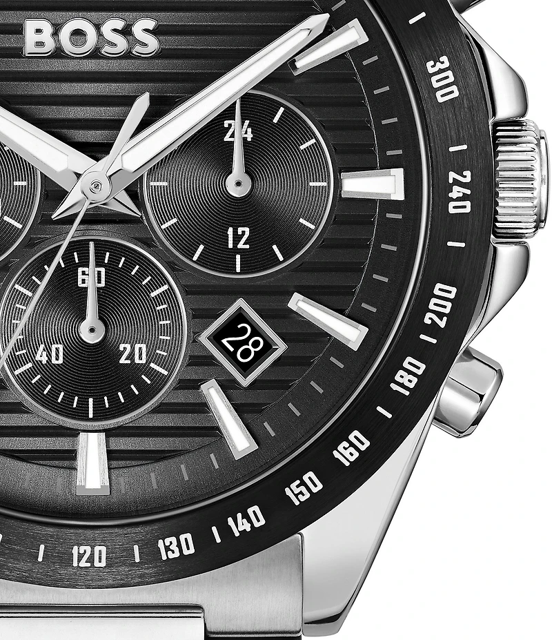 Hugo Boss Men's Strike Quartz Chronograph Stainless Steel Bracelet Watch