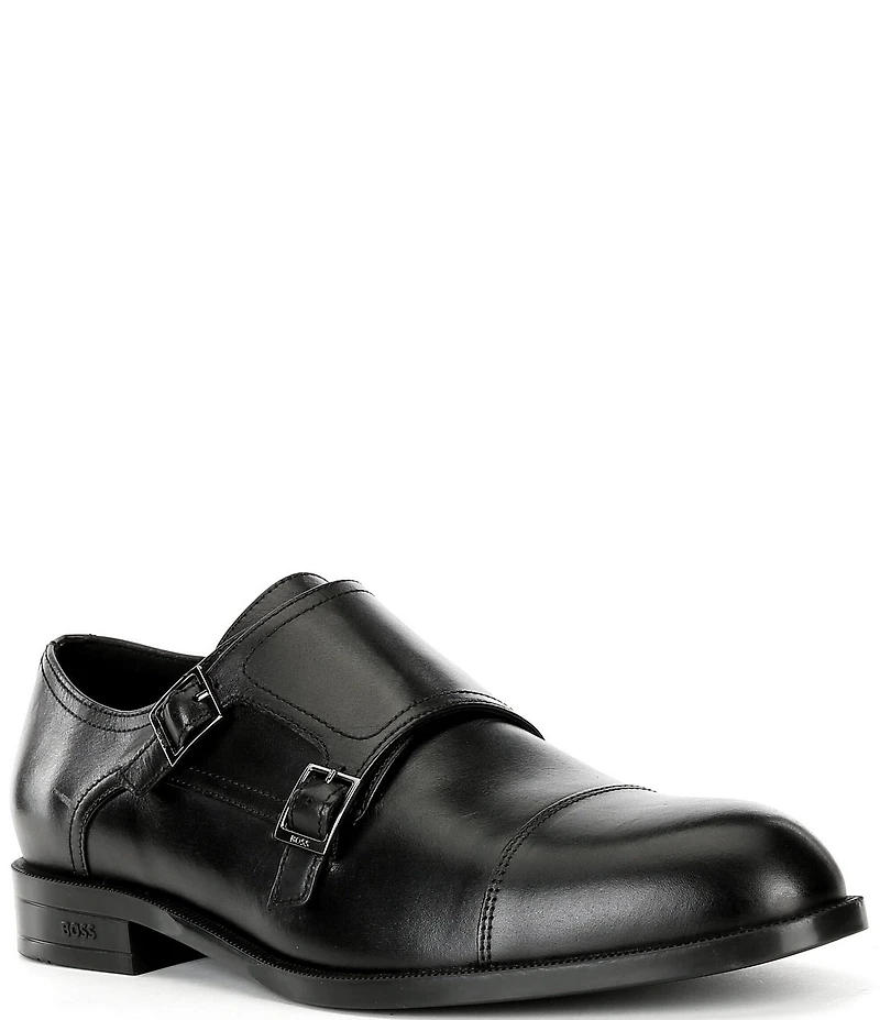 Hugo Boss Men's Tayil Leather Monk Strap Oxfords