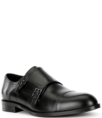 Hugo Boss Men's Tayil Leather Monk Strap Oxfords