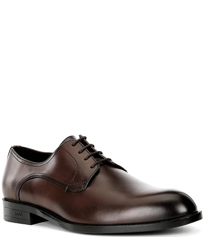 Hugo Boss Men's Tayil Leather Plain-Toe Derby Oxfords