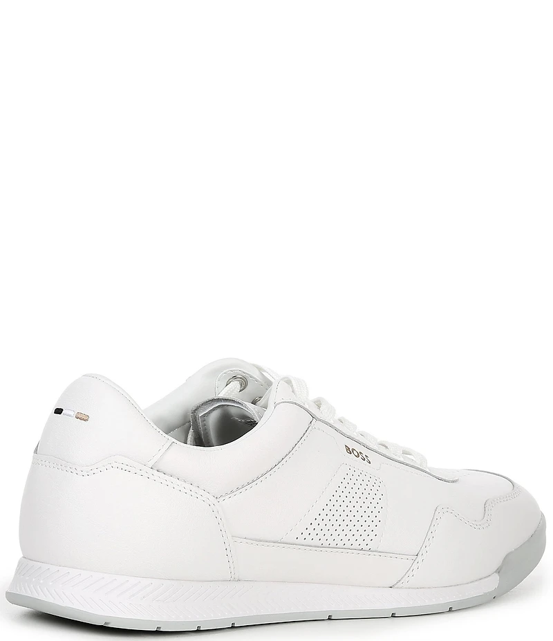 Hugo Boss Men's Titanium Perforated Leather Sneakers