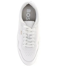 Hugo Boss Men's Titanium Perforated Leather Sneakers