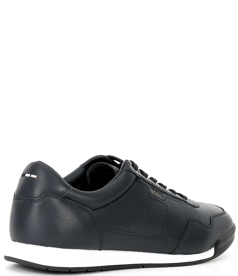 Hugo Boss Men's Titanium Perforated Leather Sneakers