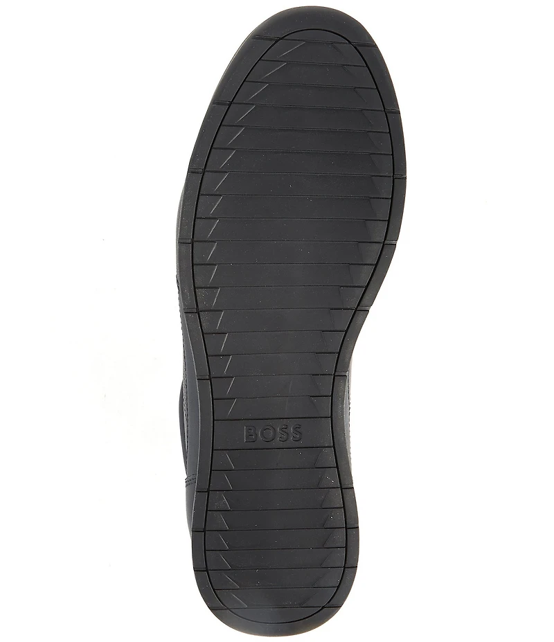 Hugo Boss Men's Titanium Perforated Leather Sneakers