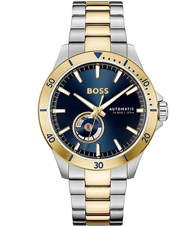 Hugo Boss Men's Trooper Mechanic Automatic Stainless Steel Bracelet Watch