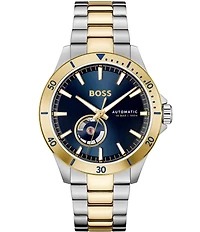 Hugo Boss Men's Trooper Mechanic Automatic Stainless Steel Bracelet Watch