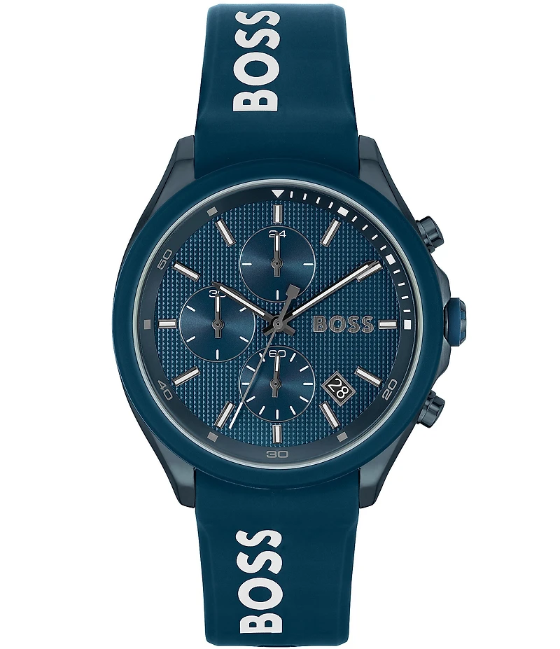 Hugo Boss Men's Velocity Quartz Chronograph Silicone Strap Watch