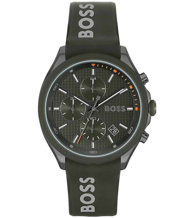 Hugo Boss Men's Velocity Quartz Chronograph Silicone Strap Watch
