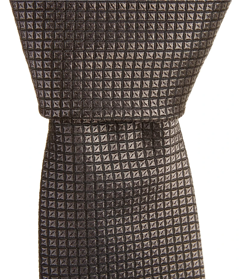 Hugo Boss Micro Pattern Jacquard 2 1/4#double; Silk Blend Tie