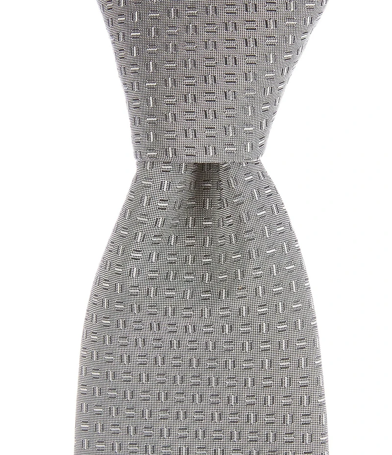 Hugo Boss Micro Pattern Jacquard 2.95#double; Silk Blend Tie