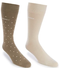 Hugo Boss Mini Dot VI Bamboo Crew Dress Socks 2-Pack