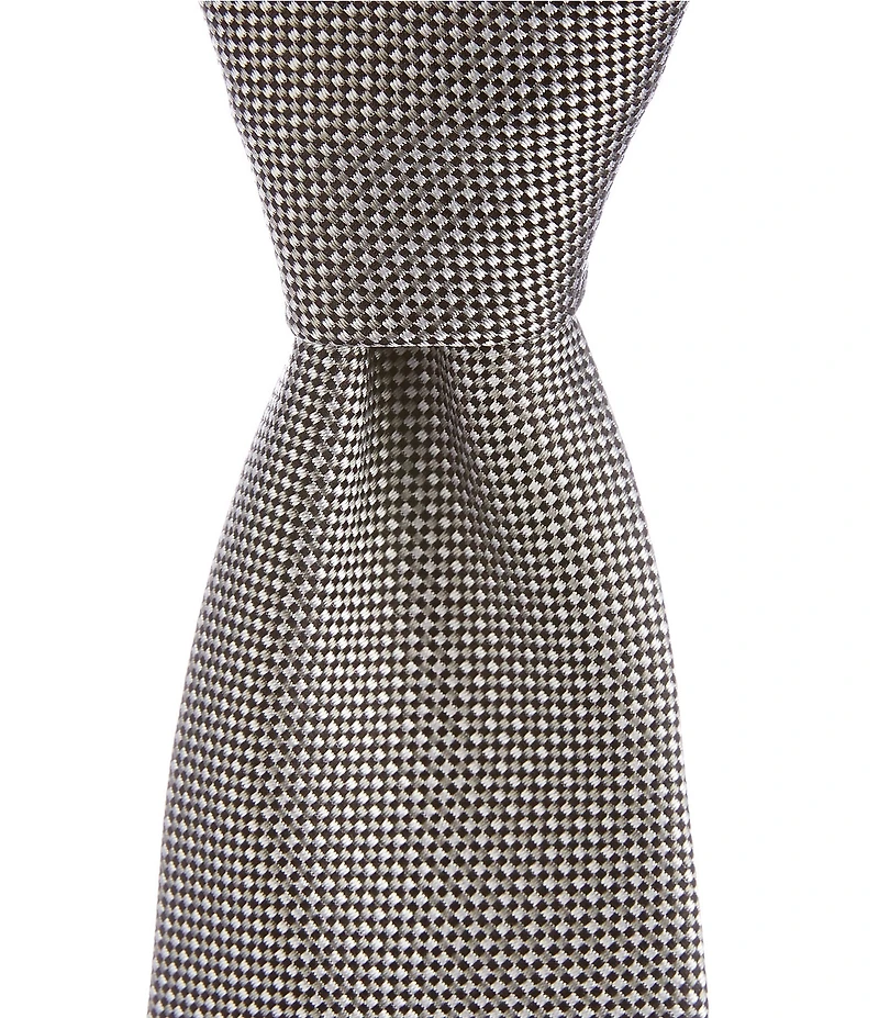 Hugo Boss Non Solid Micro Pattern Jacquard 2.95#double; Silk Tie