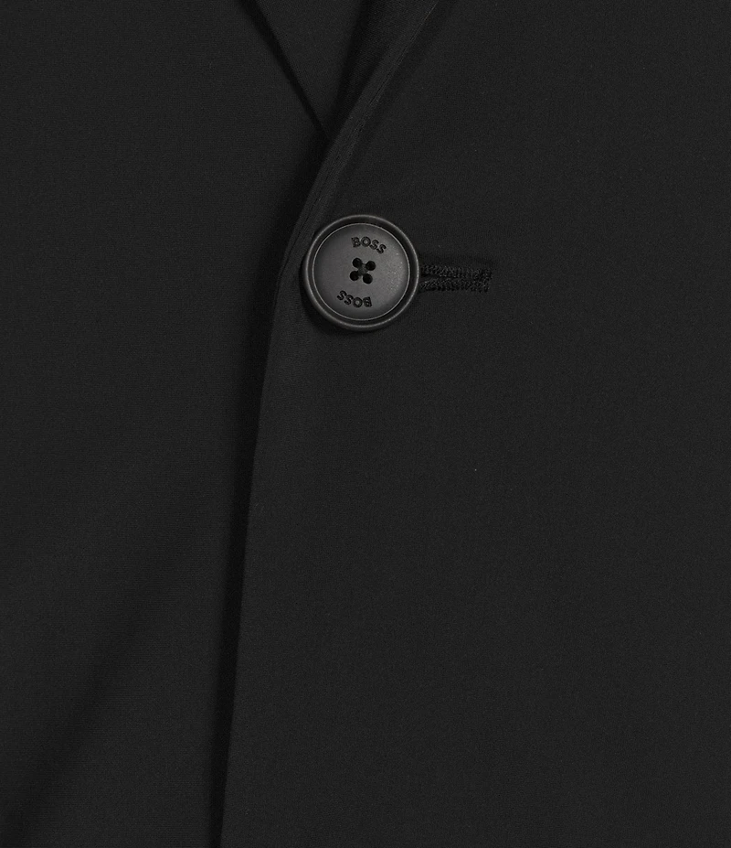 Hugo Boss Notch Lapel Regular Fit Solid Coat