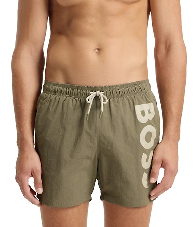 Hugo Boss Octopus Brown 5.3#double; Inseam Swim Trunks