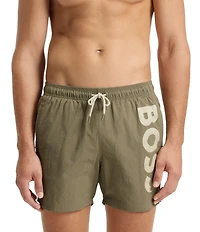 Hugo Boss Octopus Brown 5.3#double; Inseam Swim Trunks