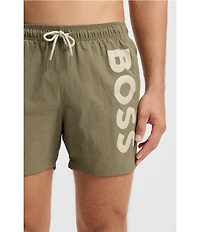 Hugo Boss Octopus Brown 5.3#double; Inseam Swim Trunks
