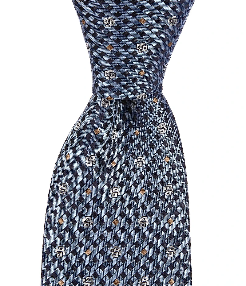 Hugo Boss Open Neat Patterned 2.9 #double; Silk Tie