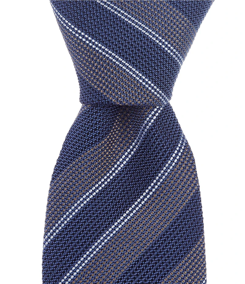 Hugo Boss Oxford Stripe 2.95#double; Silk Tie