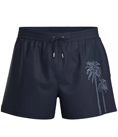 Hugo Boss Palm Emb 5.91#double; inseam Swim Trunks