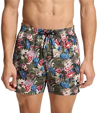 Hugo Boss Piranha 5.31#double; Inseam Allover Print Swim Trunks