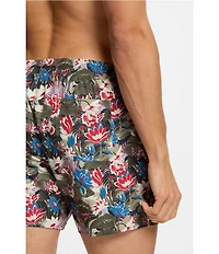 Hugo Boss Piranha 5.31#double; Inseam Allover Print Swim Trunks