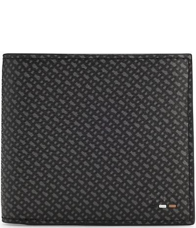 Hugo Boss Ray Allover Logo Print Bi-Fold Wallet